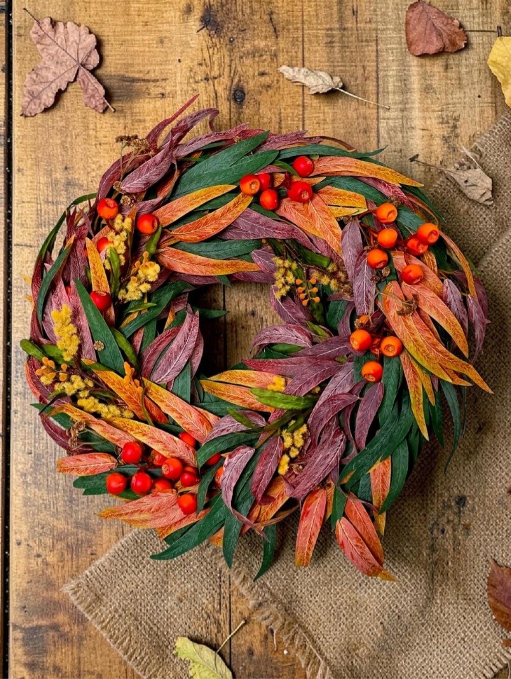 Harvest Farmhouse Floral wreath